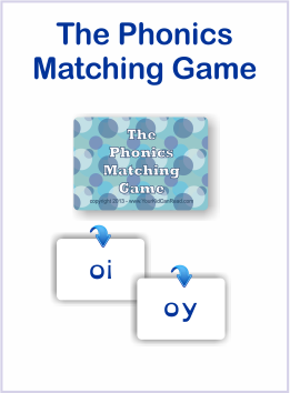 the phonics matching game